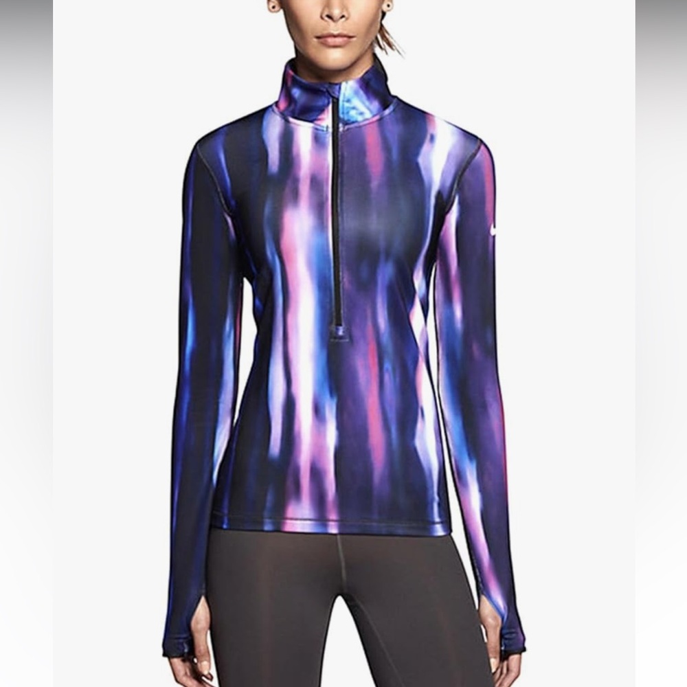 Nike Women's Pro Hyperwarm Aurora Half-Zip Training Sz Small